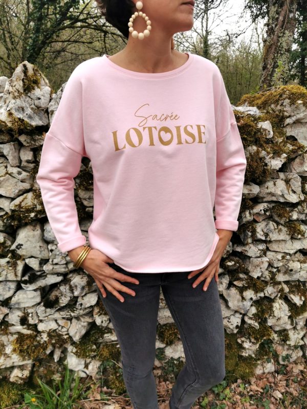 sweat-shirt sacree lotois 100% lotoise quercy
